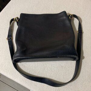 Coach Crossbody Bag Black Full Grain Leather Purse Shoulder Bag